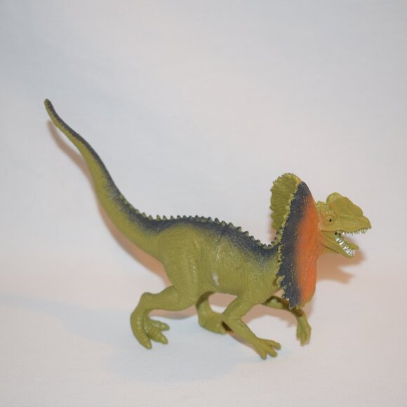 Boley-TM04 Jan 19 Realistic Dilophosaurus Jurassic Dinosaur Figure EUC - Picture 1 of 2